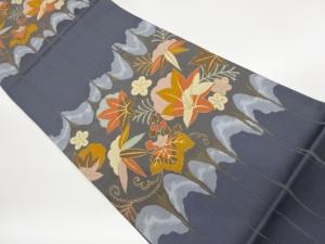 松竹梅に楓模様織出し袋帯